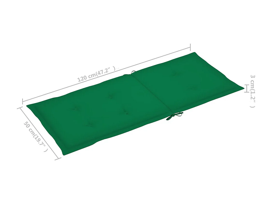 Chaises inclinables de jardin et coussins lot de 8 Teck solide