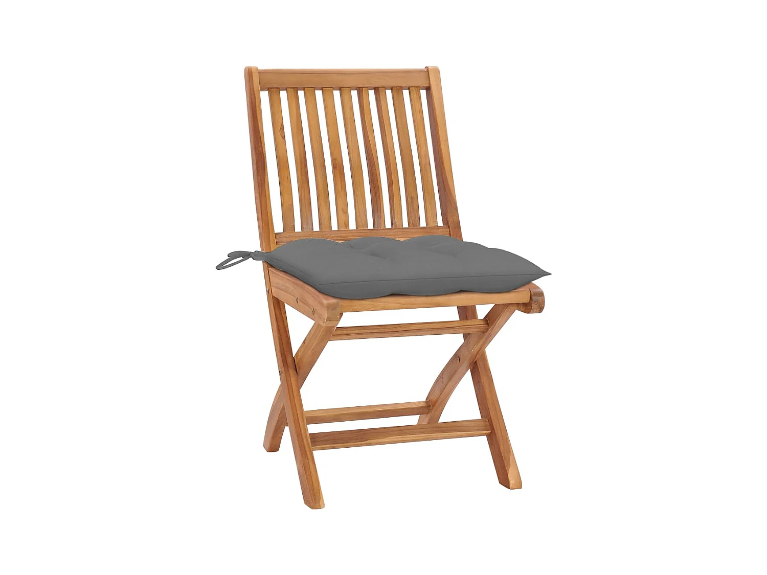 Chaises pliables de jardin avec coussins lot de 8 Teck solide