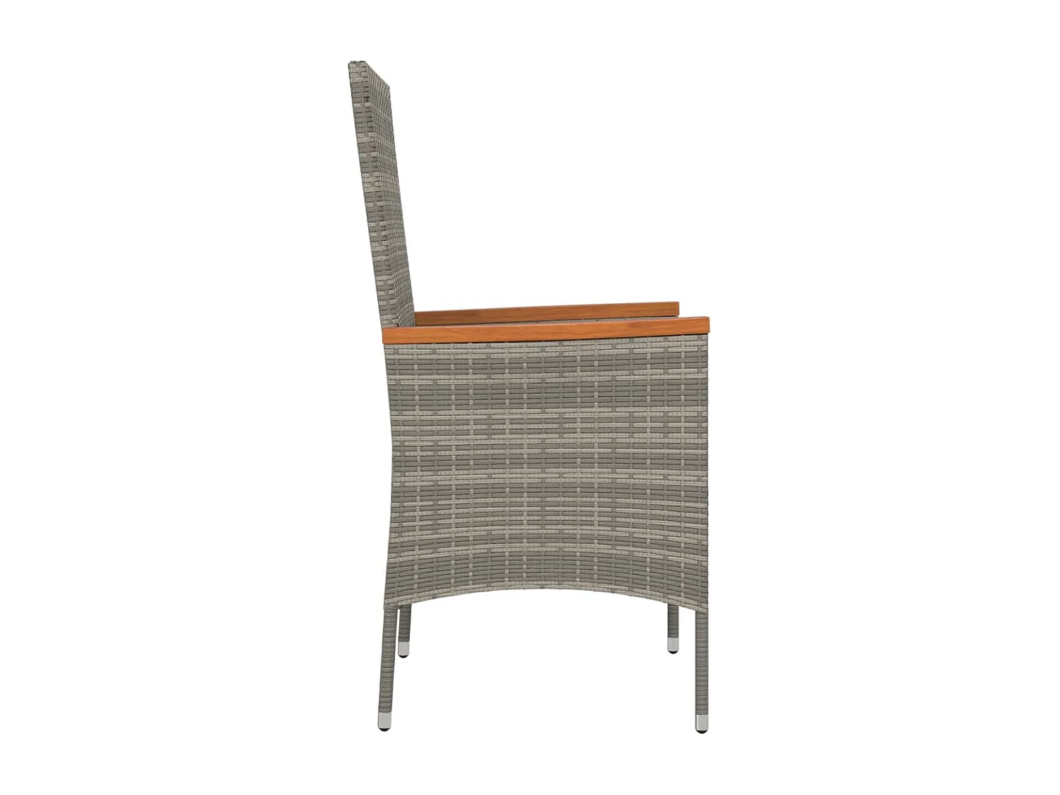 Chaises de jardin avec coussins lot de 2 Résine tressée Gris