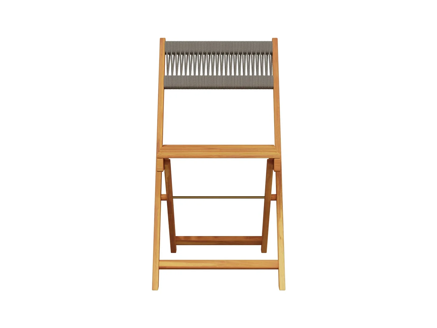 Chaises de bistrot lot de 2 gris bois d'acacia et corde