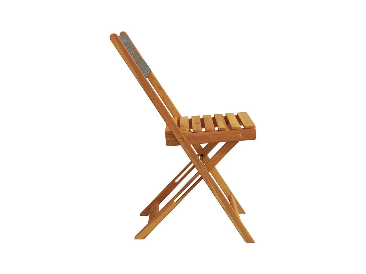 Chaises de bistrot lot de 2 gris bois d'acacia et corde