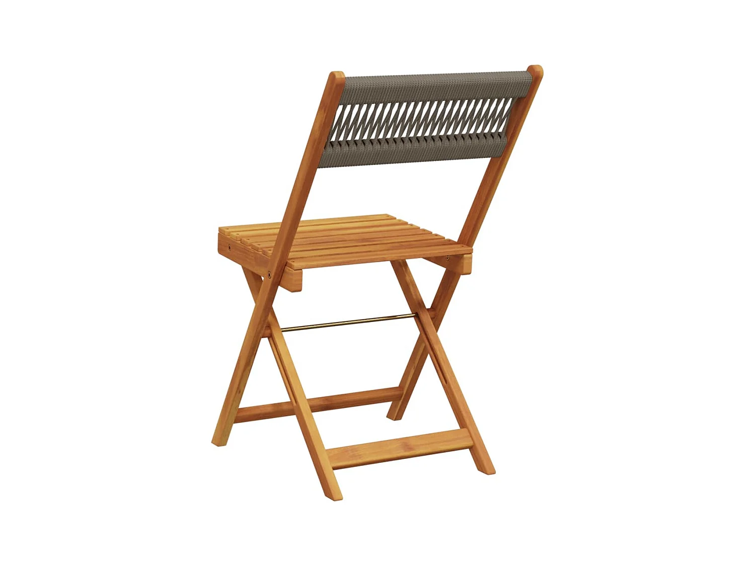 Chaises de bistrot lot de 2 gris bois d'acacia et corde