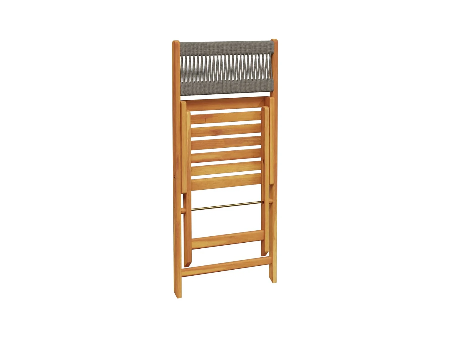 Chaises de bistrot lot de 2 gris bois d'acacia et corde