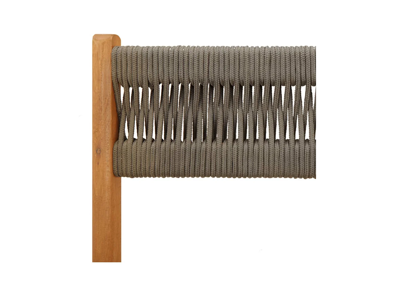 Chaises de bistrot lot de 2 gris bois d'acacia et corde