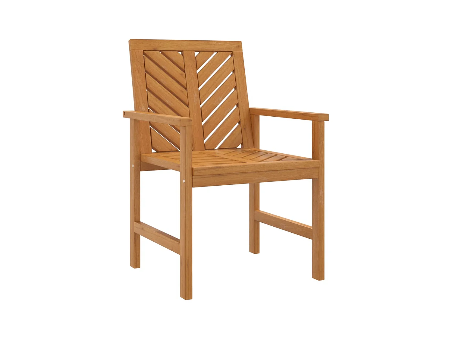 Chaises à manger de jardin lot de 2 bois massif d'acacia