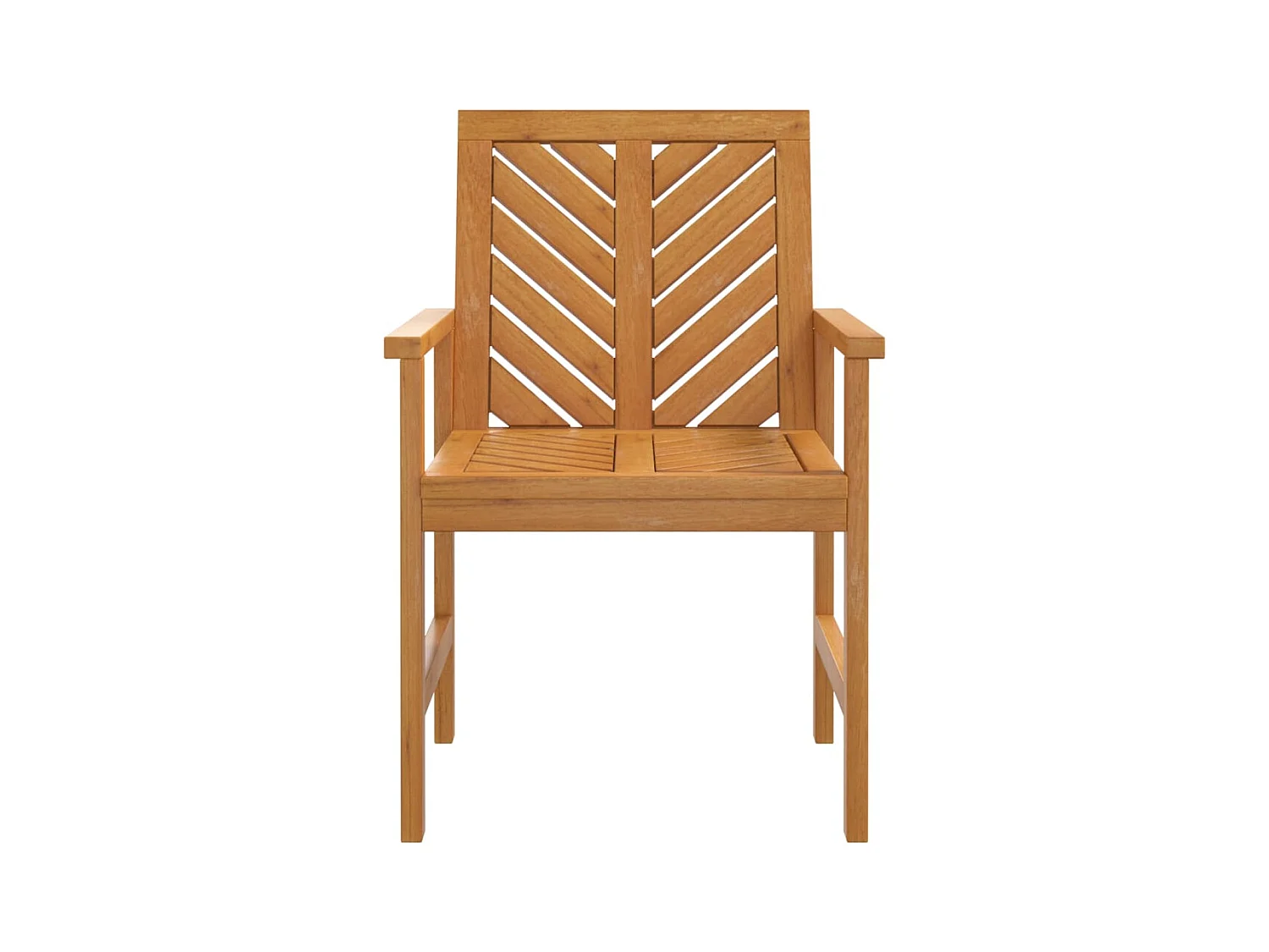 Chaises à manger de jardin lot de 2 bois massif d'acacia