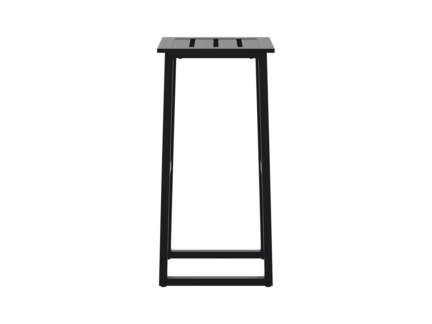 Tabourets de bar lot de 2 noir acier enduit de poudre