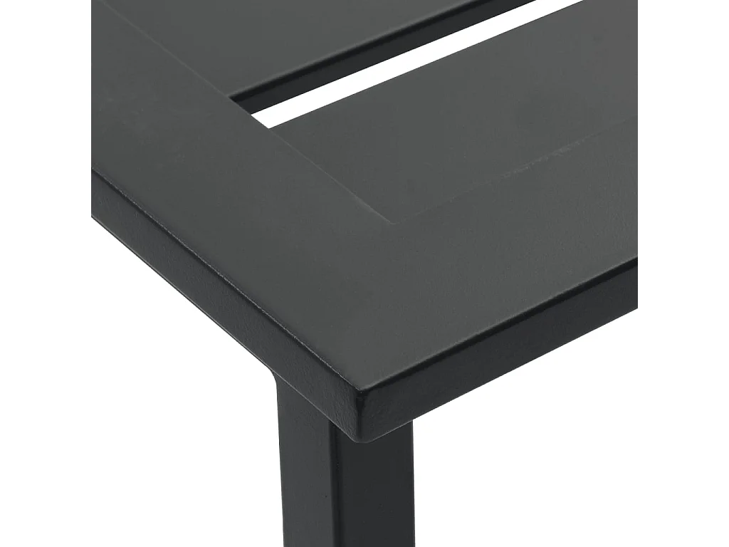 Tabourets de bar lot de 2 noir acier enduit de poudre