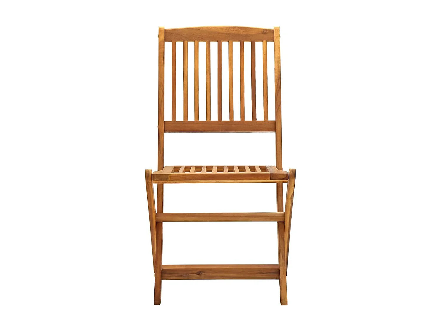Chaises pliables d'extérieur lot de 2 Bois d'acacia solide