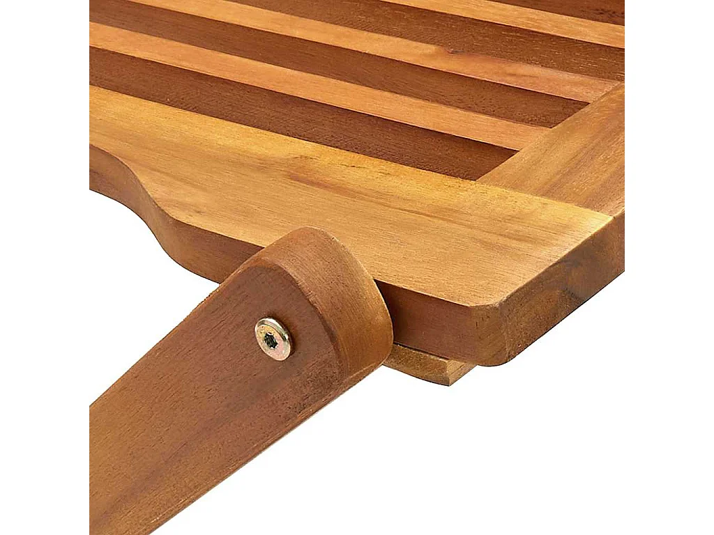 Chaises pliables d'extérieur lot de 2 Bois d'acacia solide