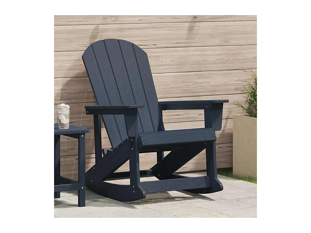 Chaise Adirondack à bascule Bleu marine 73.5 x 92 x 90 cm