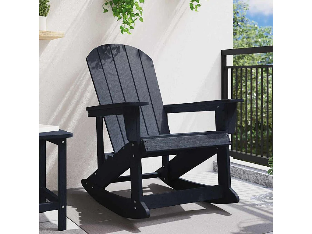 Chaise Adirondack à bascule Bleu marine 73.5 x 92 x 90 cm