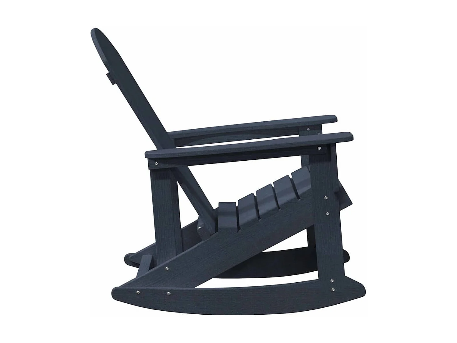 Chaise Adirondack à bascule Bleu marine 73.5 x 92 x 90 cm