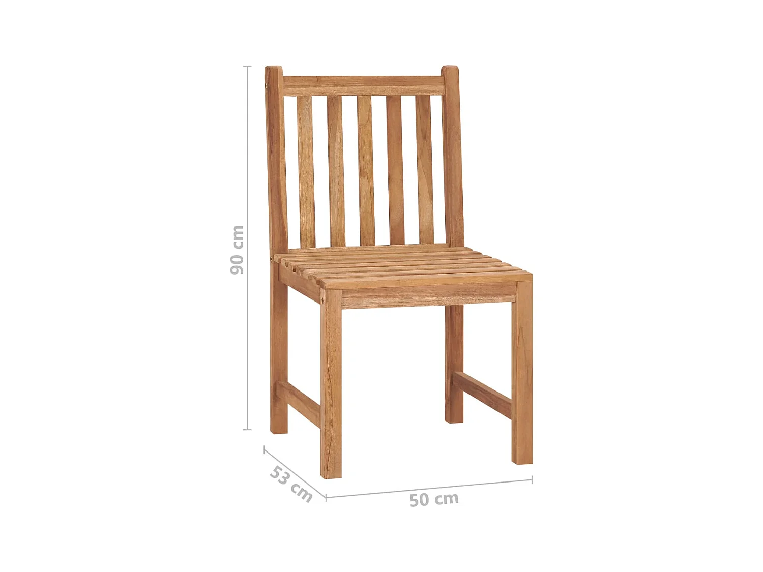 Tuinstoelenset van 8 massief teakhout