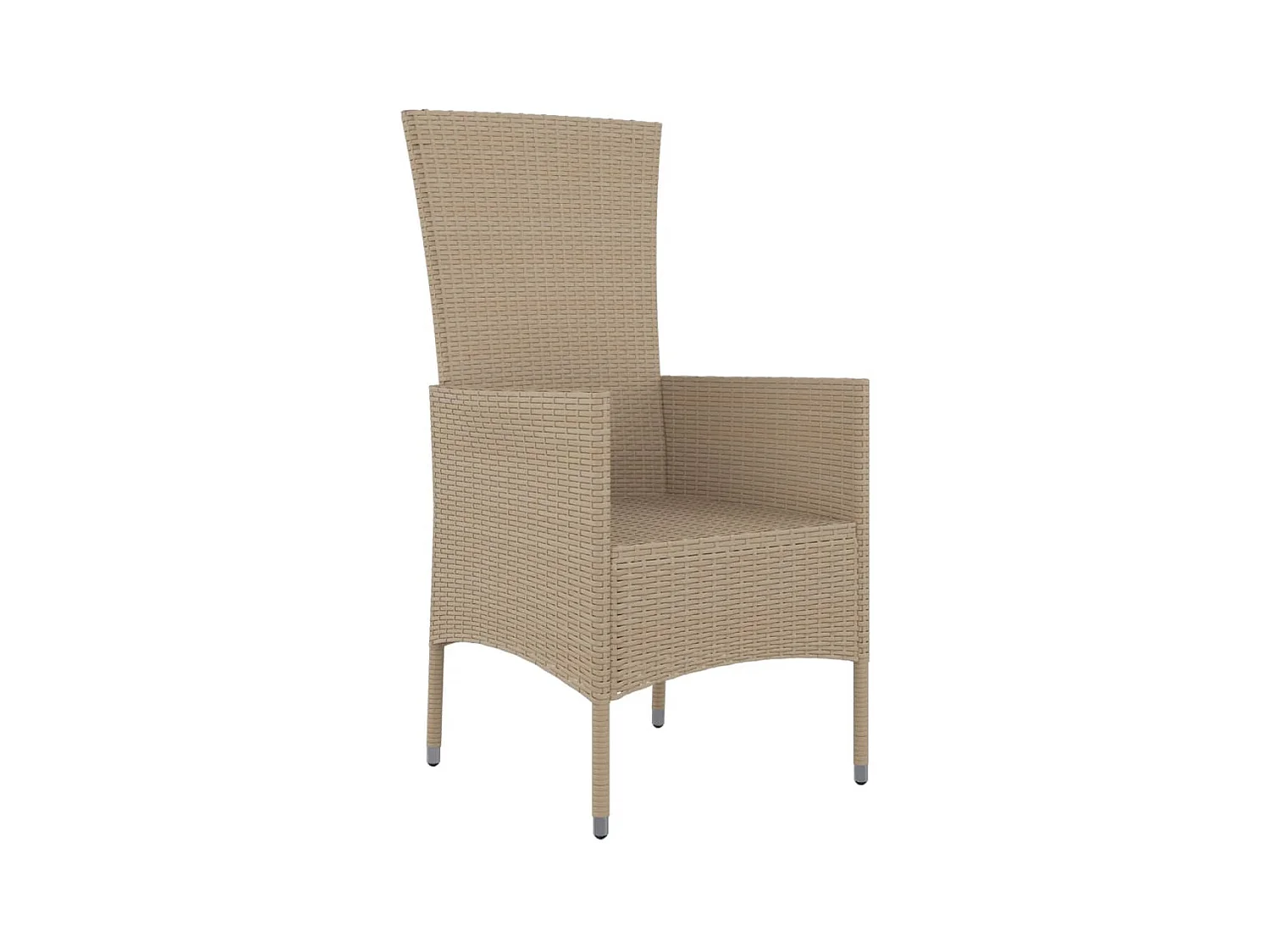 Chaises de jardin avec coussins lot de 4 Résine tressée Beige