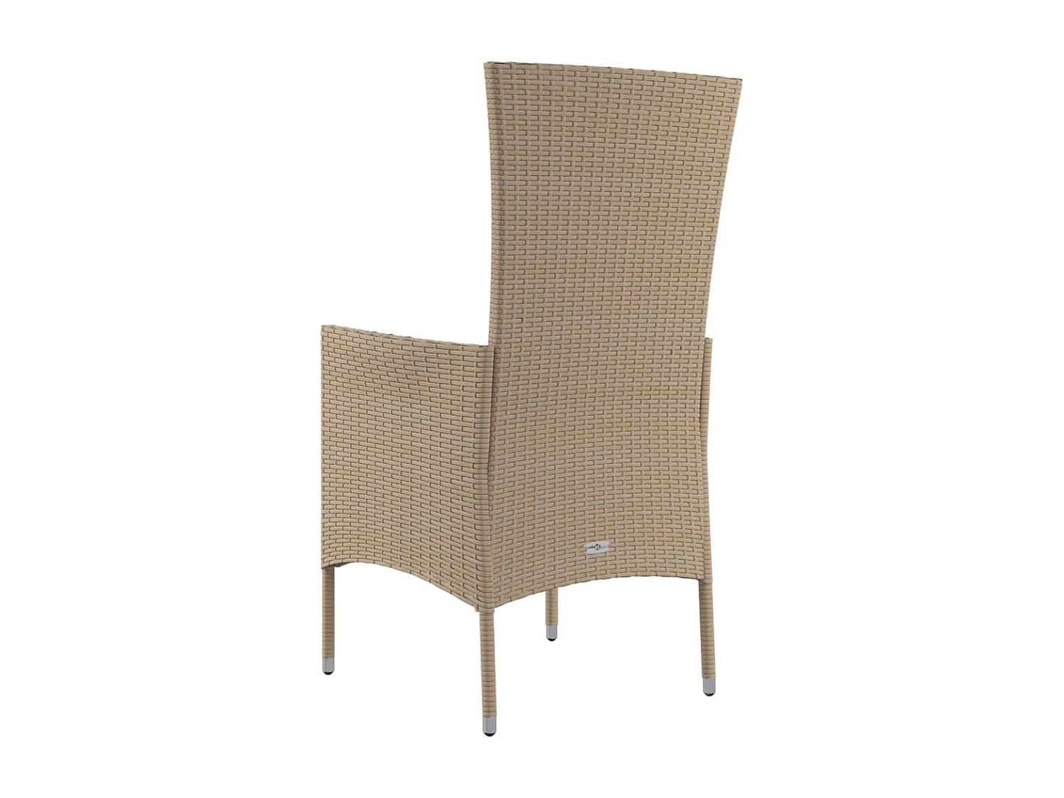 Chaises de jardin avec coussins lot de 4 Résine tressée Beige