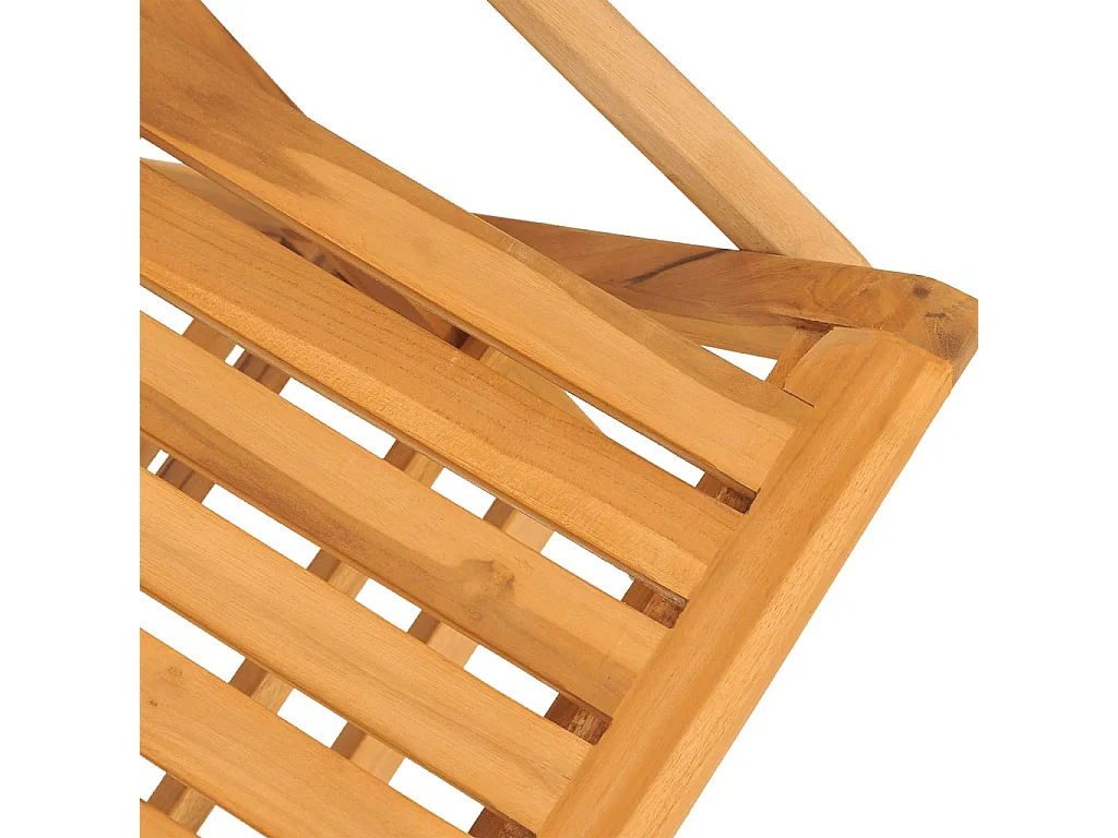 Chaises de jardin pliantes lot de 2 61x67x90cm bois massif teck