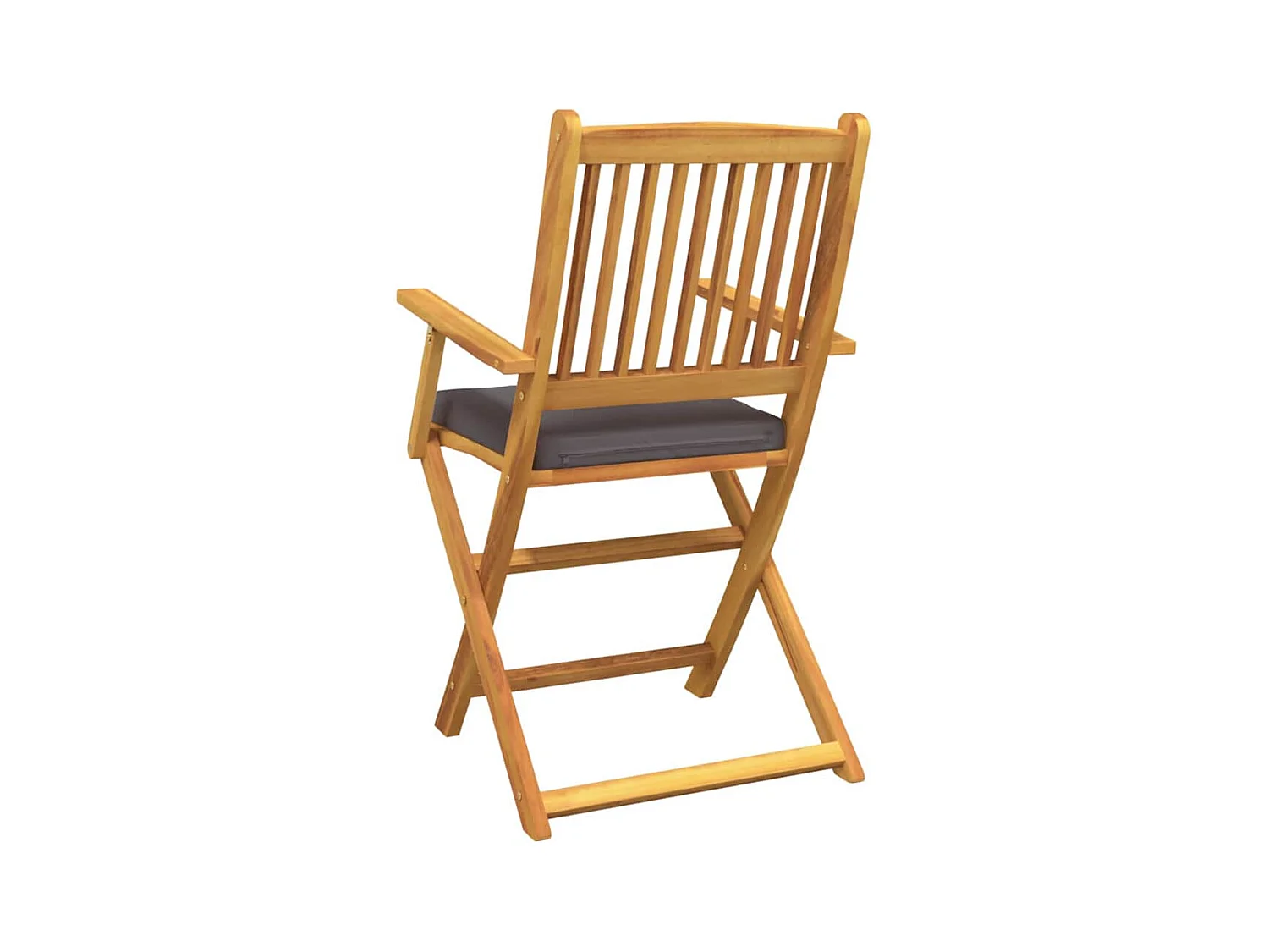 Sedia pieghevole 8 pezzi grigio 49 x 57,5 x 92 cm in legno massello di acacia