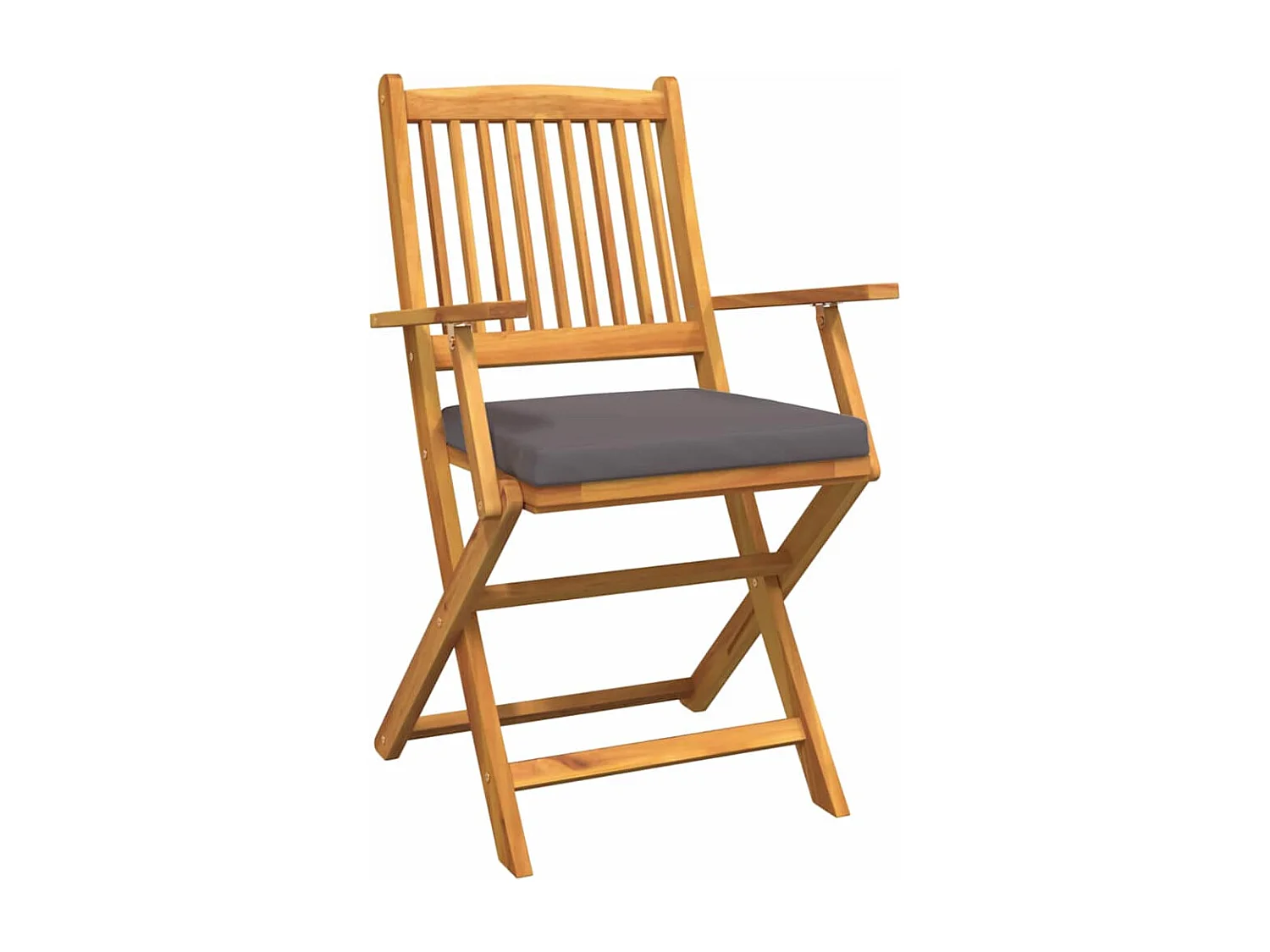 Vouwstoel 8 stuks Grijs 49 x 57,5 x 92 cm Massief acaciahout