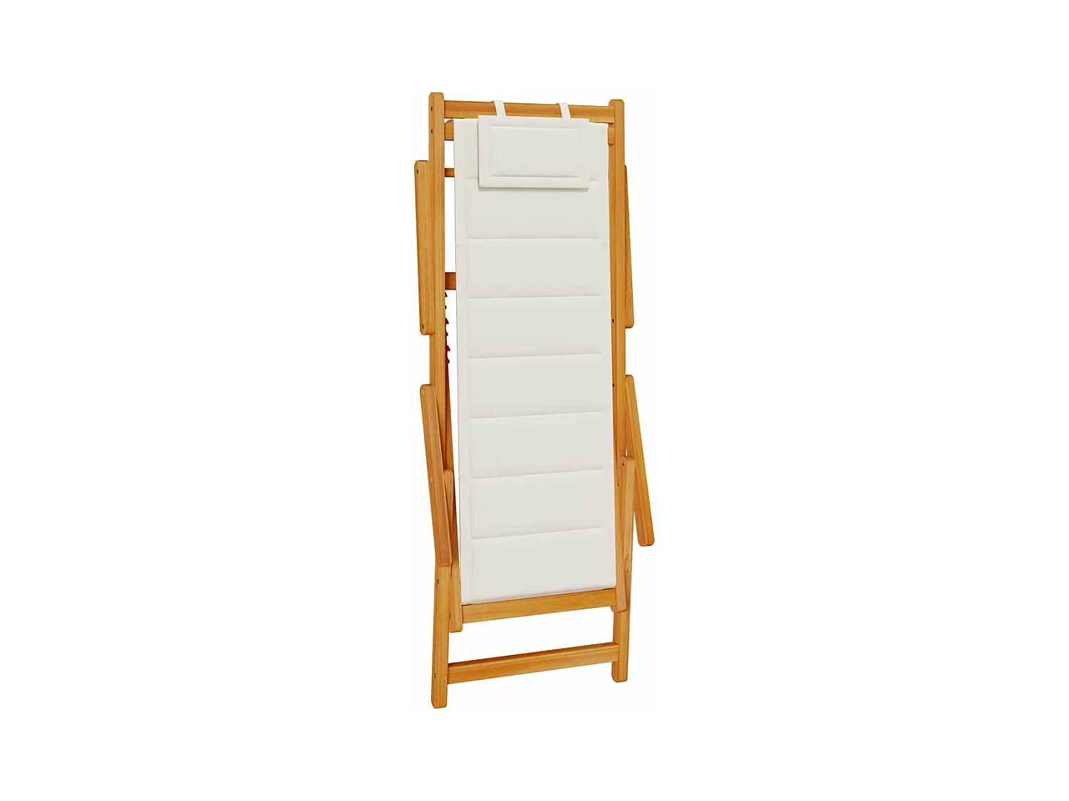 Chaise de plage avec coussin 2 pcs Marron 61.5 x 123 x 82cm