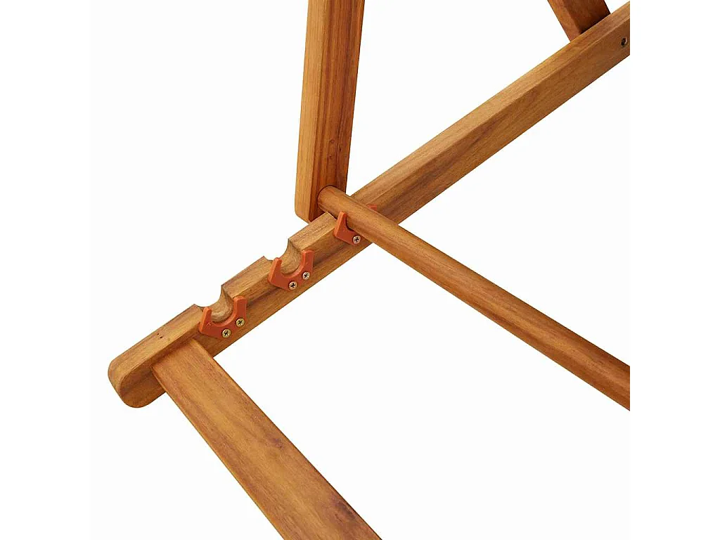 Chaise de plage avec coussin 2 pcs Marron 61.5 x 123 x 82cm