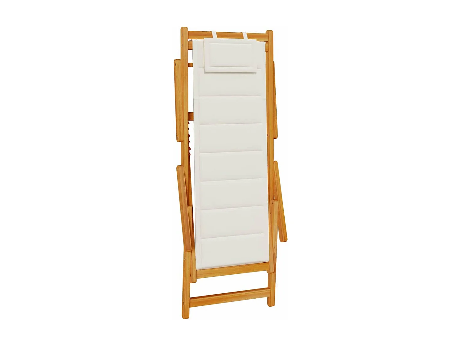 Chaise de plage avec coussin 2 pcs Marron 61.5 x 123 x 82cm