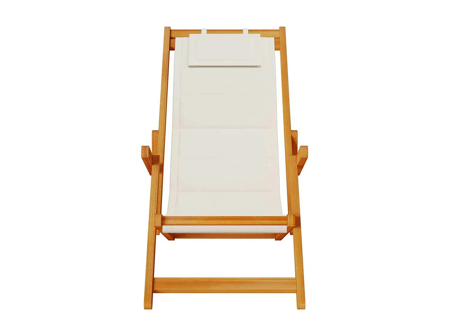 Chaise de plage avec coussin 2 pcs Marron 61.5 x 123 x 82cm