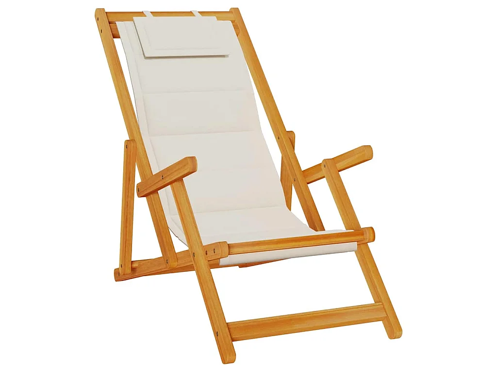 Strandstoel met kussen 2 stuks Bruin 61,5 x 123 x 82cm