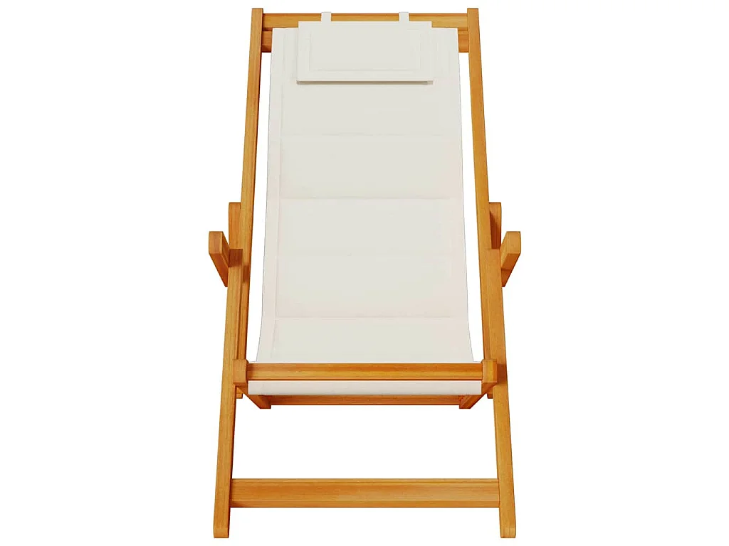Strandstoel met kussen 2 stuks Bruin 61,5 x 123 x 82cm