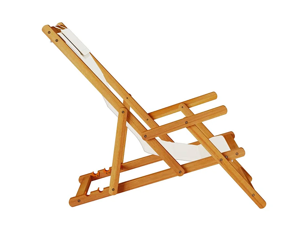 Strandstoel met kussen 2 stuks Bruin 61,5 x 123 x 82cm
