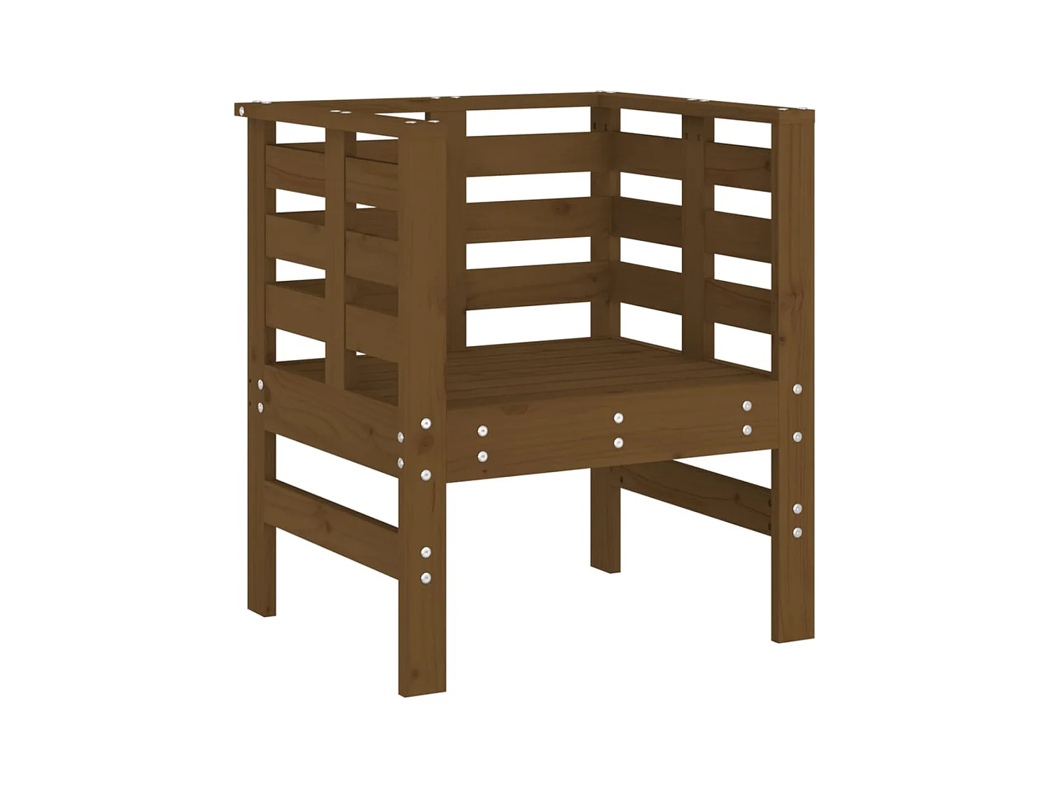 Chaises de jardin lot de 2 marron miel 61,5x53x71 cm pin massif