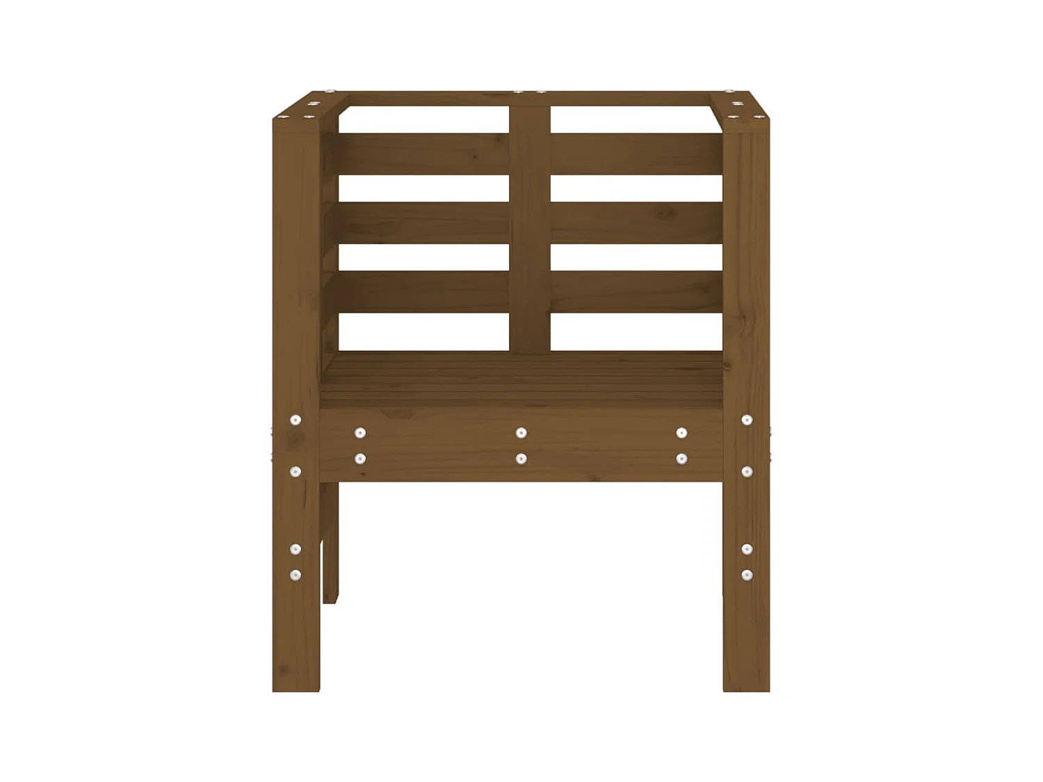 Chaises de jardin lot de 2 marron miel 61,5x53x71 cm pin massif