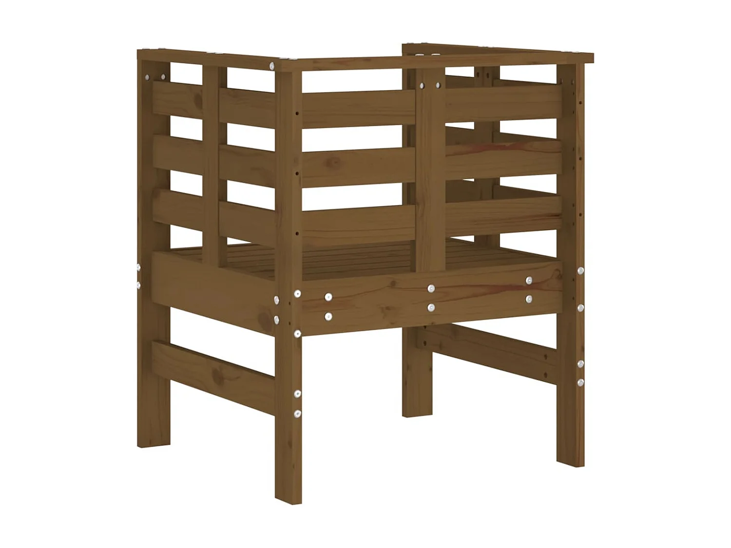 Chaises de jardin lot de 2 marron miel 61,5x53x71 cm pin massif