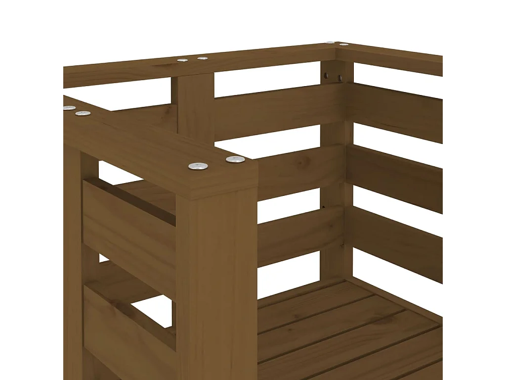 Chaises de jardin lot de 2 marron miel 61,5x53x71 cm pin massif