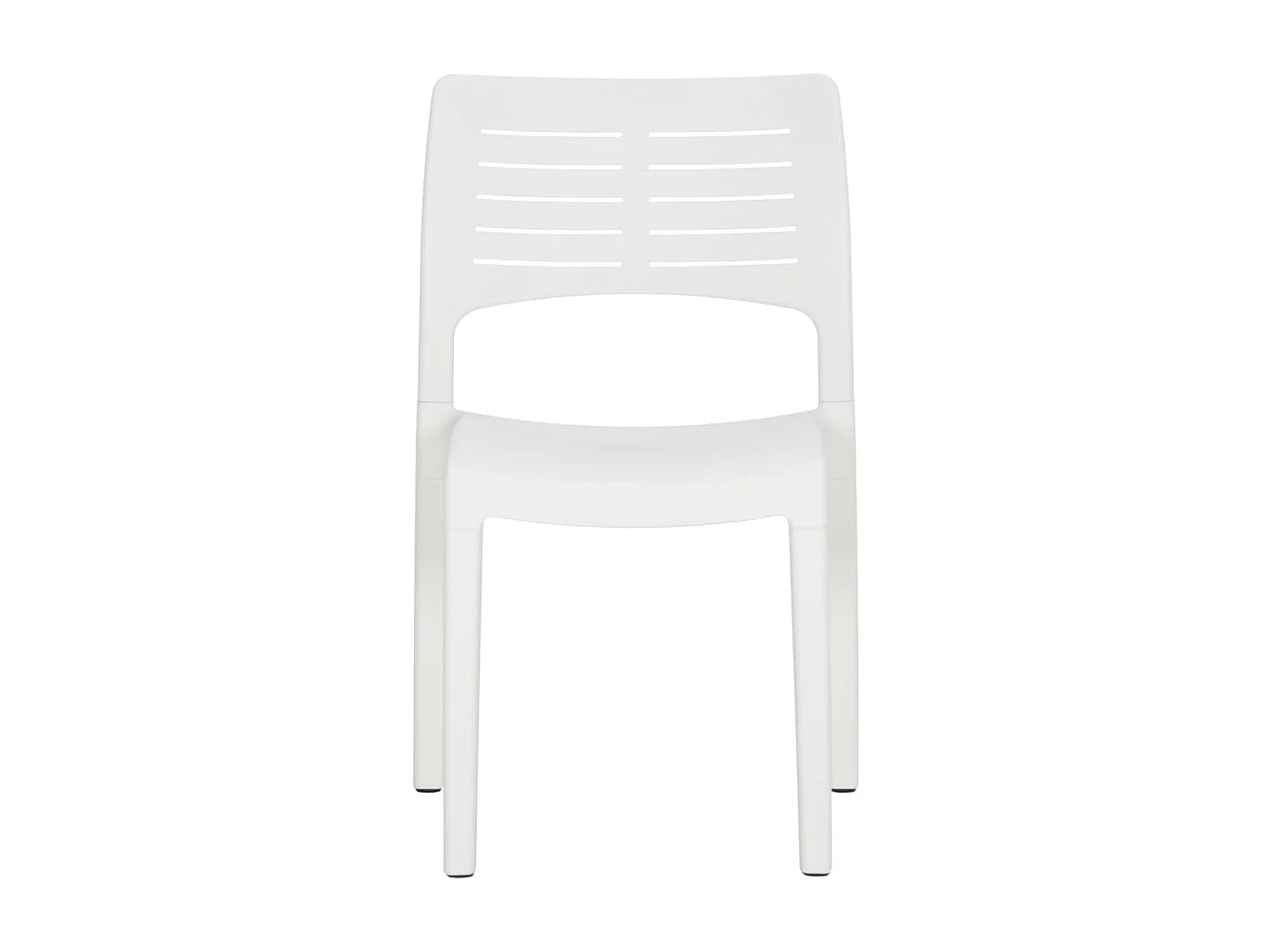 Set di 2 sedie da giardino in polipropilene bianco