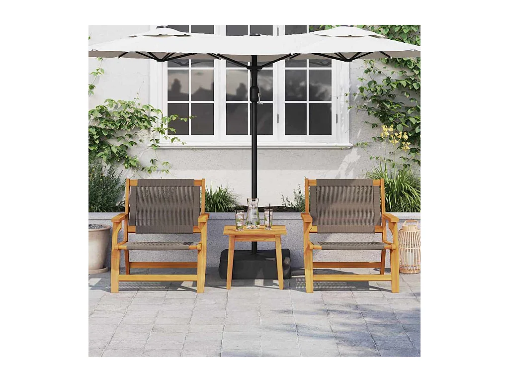 Set di mobili da giardino 2 pezzi Grigio 78 x 67 x 73 cm