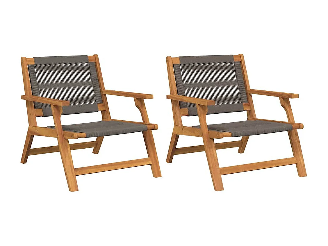 Tuinmeubelset 2-delig Grijs 78 x 67 x 73cm