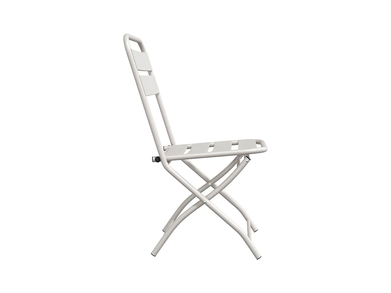 Silla de jardín plegable 2 piezas Beige 55 x 56,5 x 91 cm Acero