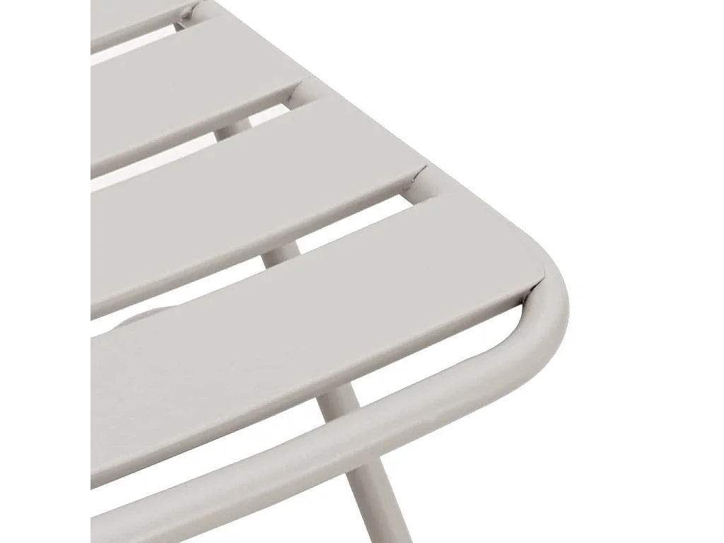 Chaise de jardin pliante 2 pcs Beige 55 x 56,5 x 91cm Acier