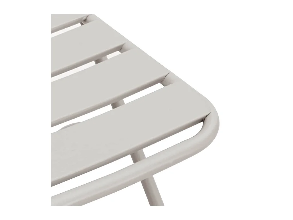 Chaise de jardin pliante 2 pcs Beige 55 x 56,5 x 91cm Acier