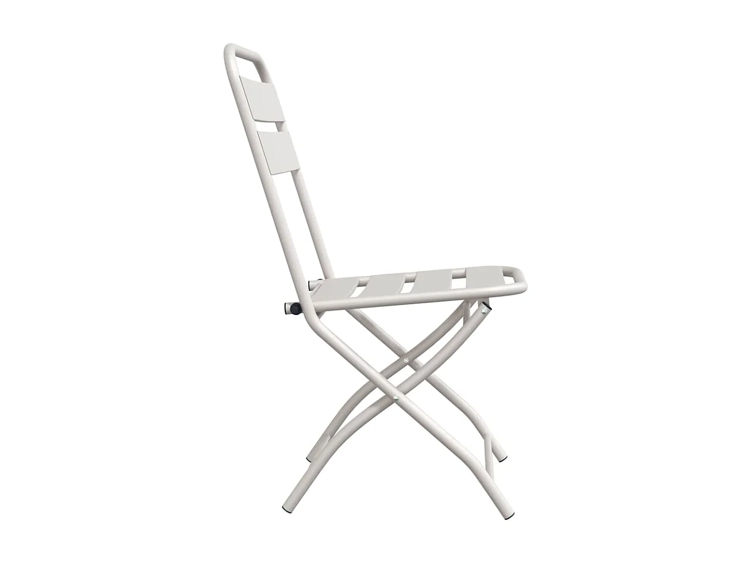 Chaise de jardin pliante 2 pcs Beige 55 x 56,5 x 91cm Acier