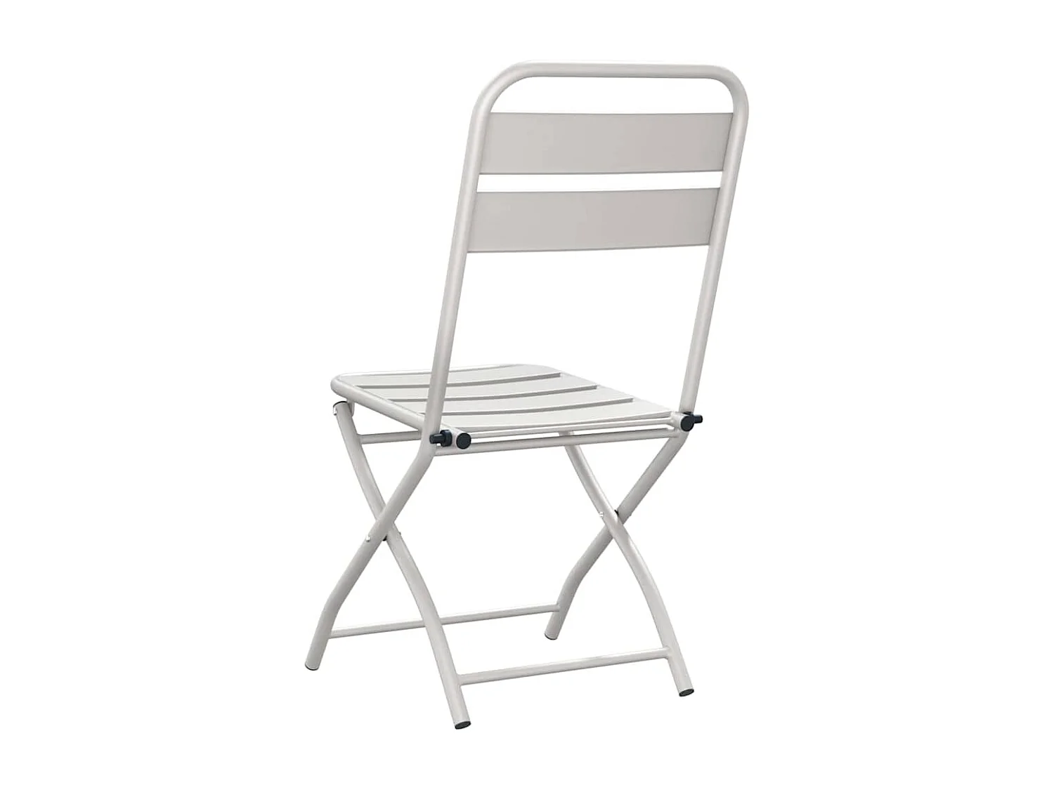 Chaise de jardin pliante 2 pcs Beige 55 x 56,5 x 91cm Acier