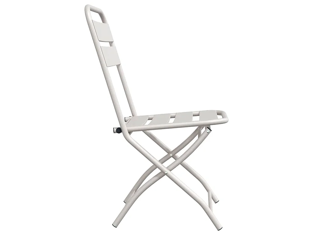 Opvouwbare tuinstoel 2 stuks beige 55 x 56,5 x 91 cm staal