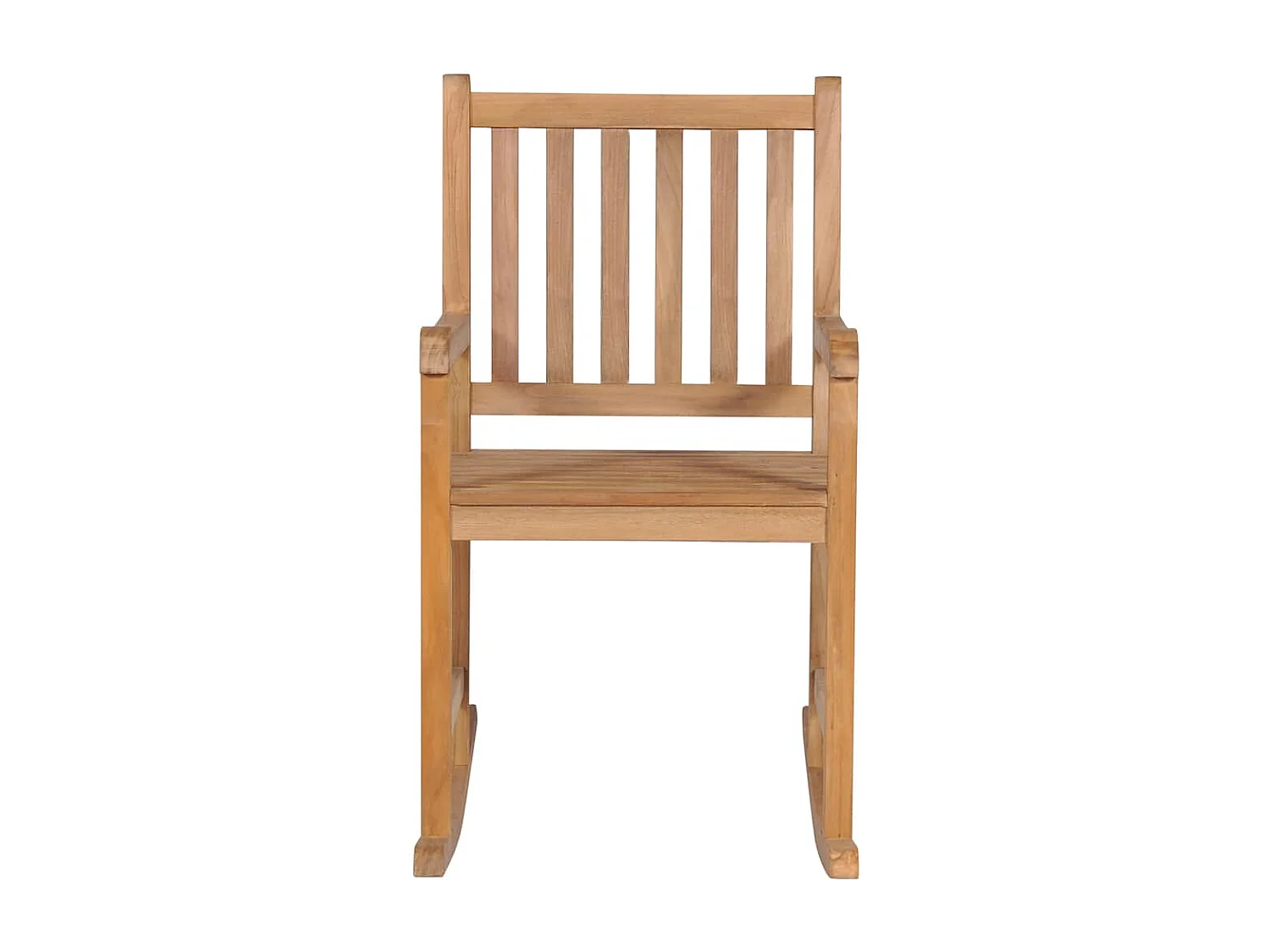 Sedia a dondolo con cuscino rosso Legno massello di teak