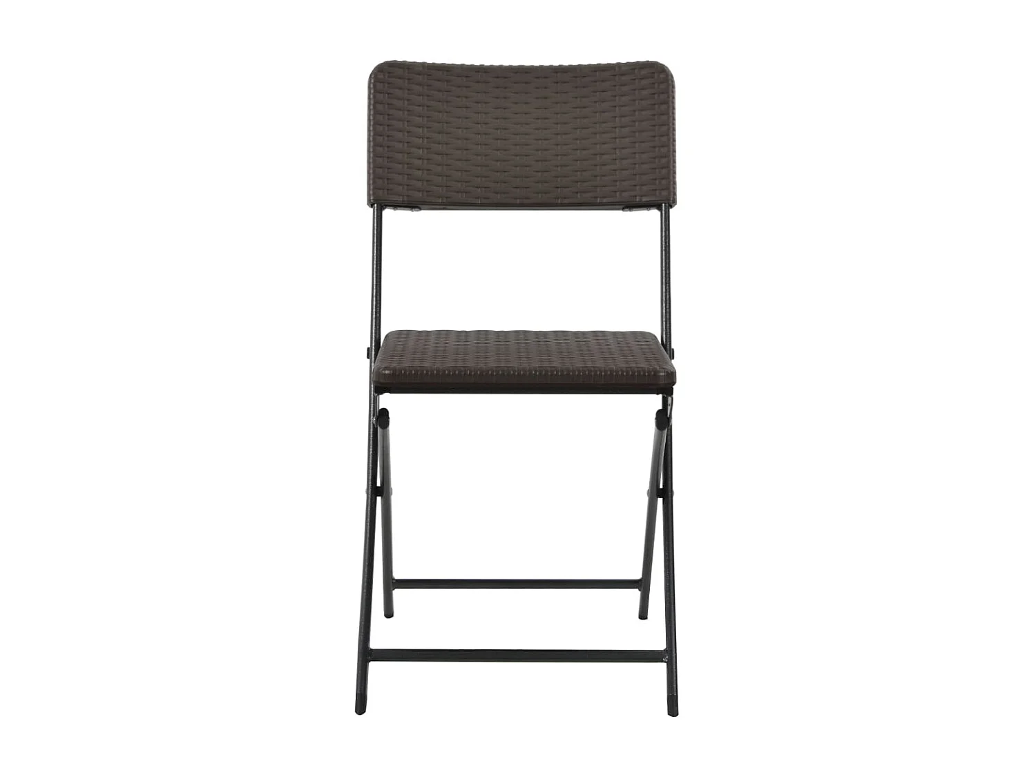 Chaises pliables de jardin lot de 2 PEHD et acier