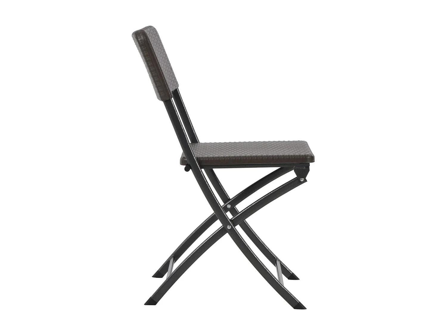 Chaises pliables de jardin lot de 2 PEHD et acier