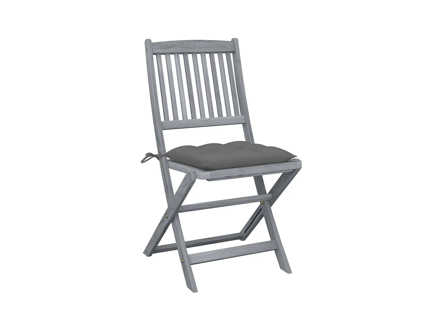 Set van 2 klapstoelen voor buiten met kussens van acaciahout