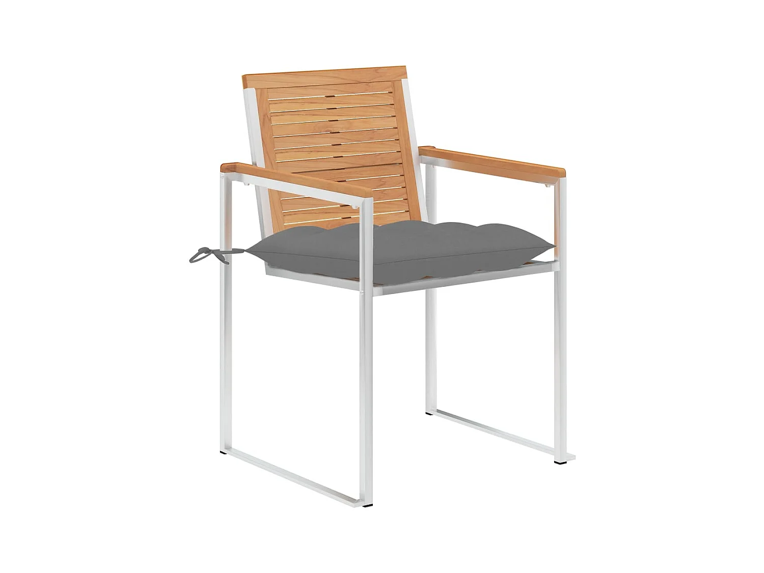 Chaises de jardin lot de 6 avec coussins Bois de teck massif