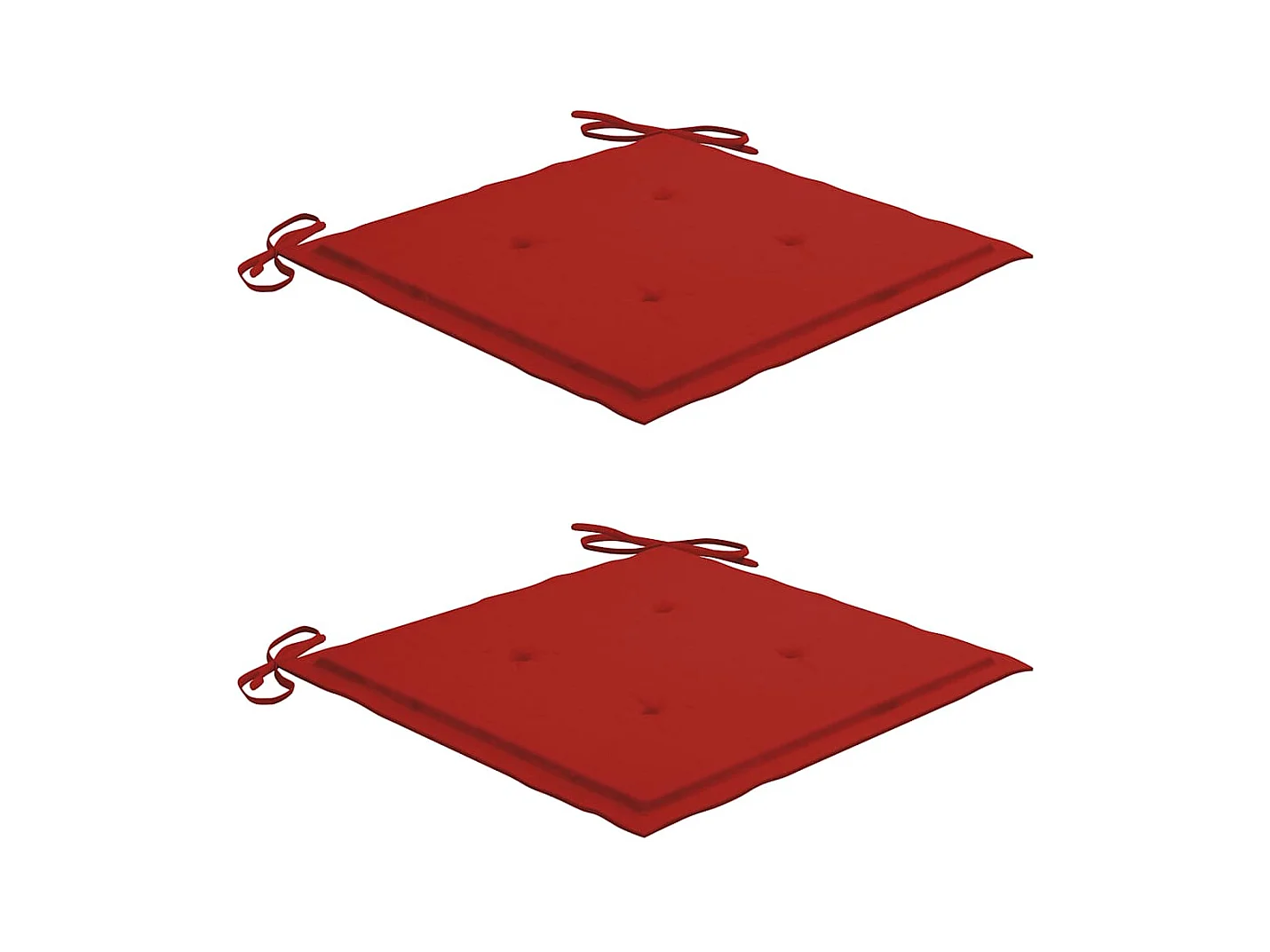 Chaises de jardin avec coussins lot de 2 Teck solide et acier