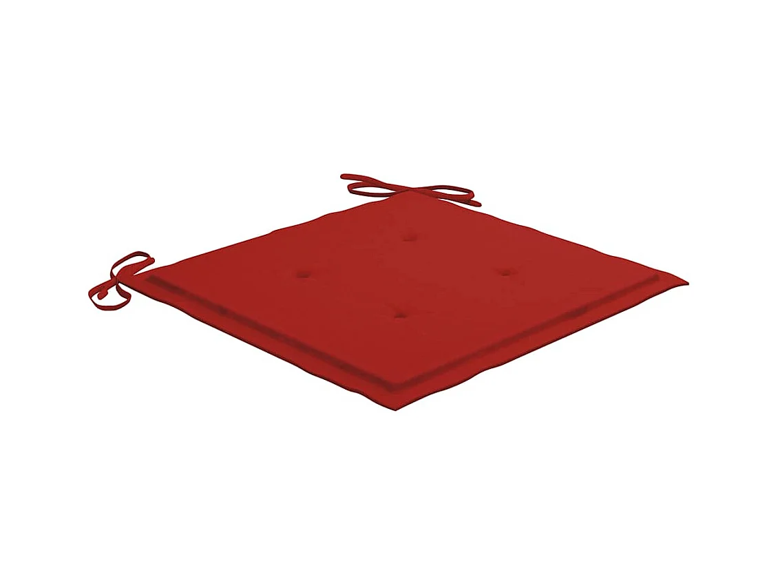 Chaises de jardin avec coussins lot de 2 Teck solide et acier